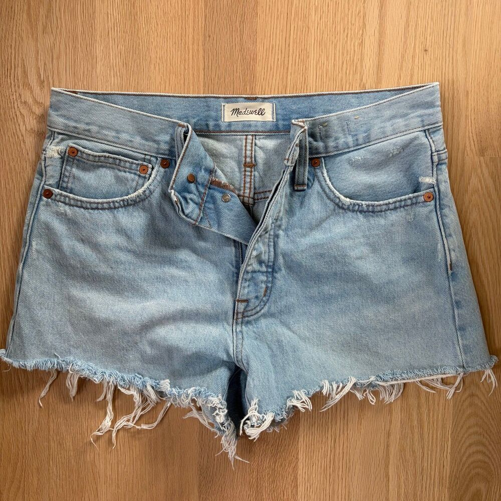 Madewell Women's Denim Cutoff High-Waisted Shorts 27